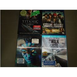 Lot of 4 3D Bluerays