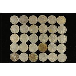 30 ASSORTED 1920'S & 1930'S BUFFALO NICKELS