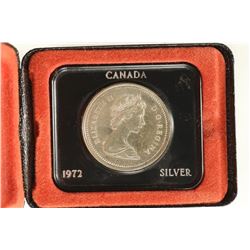 1972 CANADA SILVER DOLLAR BRILLIANT UNC TONED
