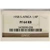 Image 3 : 1958 SOUTH AFRICA 1/4 PENNIE NGC PF64RB