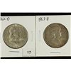 Image 1 : 1962-D & 1963-D FRANKLIN HALF DOLLARS