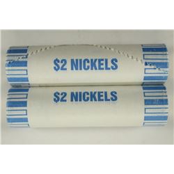 2-$2 ROLLS OF 2010-P JEFFERSON NICKELS BU
