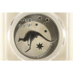 2005 AUSTRALIA KANGAROO SILVER DOLLAR PCGS MS69