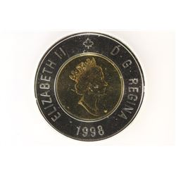 1998-W CANADA BI-METALLIC $2 TOONIE POLOR BEAR