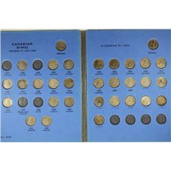 PARTIAL CANADIAN DIME ALBUM 1937-DATE