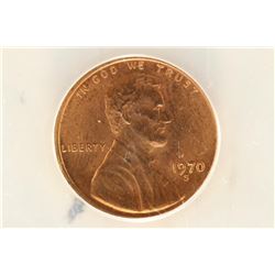 1970-S LARGE DATE LINCOLN CENT ANACS MS65RB