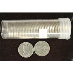 SOLID DATE ROLL OF 40-1930 CANADA 5 CENTS