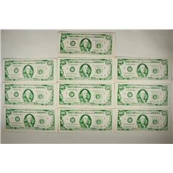 10-NOVELTY $100 FEDERAL RESERVE NOTES