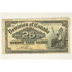 1900 DOMINION OF CANADA 25 CENT FRACTIONAL