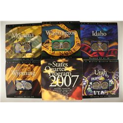 ALL 5-2007-P & D STATE QUARTERS BRILLIANT UNC ON