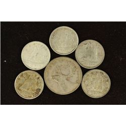 75 CENTS FACE VALEU CANADIAN SILVER COINS