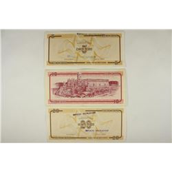 CUBA 5,10 & 20 PESOS FOREIGN EXCHANGE CERTIFICATES