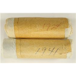 2 SOLID DATE ROLLS OF GREAT BRITAIN FARTHINGS