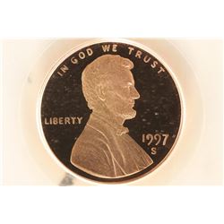 1997-S LINCOLN CENT PCGS PR69 DCAM