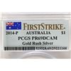 Image 3 : 2014-P AUSTRALIA GOLD RUSH SILVER DOLLAR