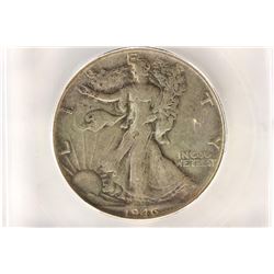 1946 WALKING LIBERTY HALF DOLLAR ICG AU50