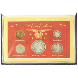 1909 COIN COLLECTION INCLUDES BARBER HALF DOLLAR,
