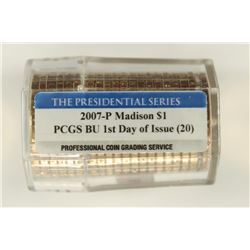 ROLL OF 20-2007-P MADISON DOLLARS PCGS BU