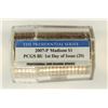 Image 1 : ROLL OF 20-2007-P MADISON DOLLARS PCGS BU