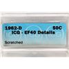 Image 3 : 1962-D FRANKLIN HALF DOLLAR ICG EXTRA FINE 40