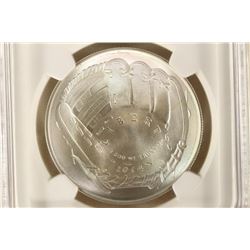 2014-P BASEBALL HALL OF FAME SILVER DOLLAR NGC