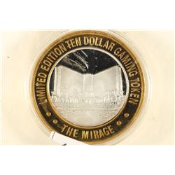 CASINO $10 SILVER TOKEN ( UNC) MIRAGE LAS VEGAS,