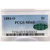 Image 3 : 1884-O MORGAN SILVER DOLLAR PCGS MS65 WITH