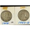 Image 1 : 1948 & 1957-D FRANKLIN HALF DOLLAR