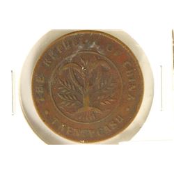 VINTAGE REPUBLIC OF CHINA TWENTY CASH COIN