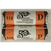 Image 1 : 2-$10 ROLLS OF 2005- P & D KANSAS QUARTERS BU