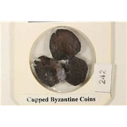 3 COINS 1195-1203 A.D. ALEXIUS III CUPPED