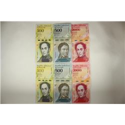 6 PIECES 2017 CRISP UNC VENEZUELA CURRENCY