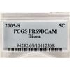 Image 3 : 2005-S BISON NICKEL PCGS PR69 DCAM