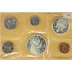 1963 CANADA SILVER PROOF SET DOLLAR HAS TONING