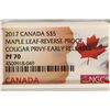 Image 3 : 2017 CANADA MAPLE LEAF -REV. PROOF SILVER $5