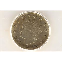 1905 LIBERTY "V" NICKEL ICG VERY FINE 30