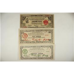 3 PIECES OF WWII PHILIPPINES EMERGENCY CURRENCY