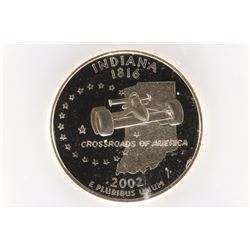 2002-S INDIANA QUARTER ICG PR70 DCAM
