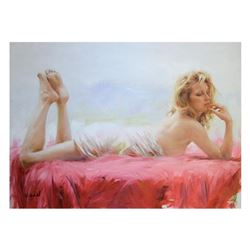 Vidan, "Untitled #12" Limited Edition on Canvas, Numbered and Hand Signed with C