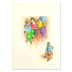 Itzchak Tarkay (1935-2012), Original Mixed Media Watercolor, Hand Signed with Le