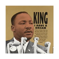 Steve Kaufman (1960-2010), "MLK" Limited Edition Hand Pulled Silkscreen on Canva