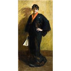 William Merritt Chase - The Blue Kimono