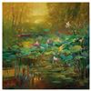 Image 1 : Ming Feng, "Golden Lily Pads" Limited Edition on Canvas, Numbered and Hand Signe