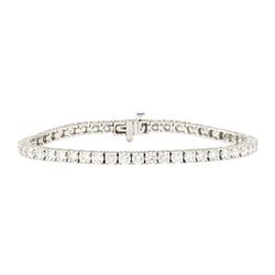 8.45 ctw Round Brilliant Cut Diamond Tennis Bracelet - 18KT White Gold