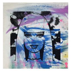 Gail Rodgers, "Barbie" Hand Signed Original Hand Pulled Silkscreen Mixed Media o