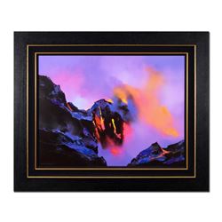Thomas Leung, "Molten Rock" Framed Hand Embellished Limited Edition on Canvas, N