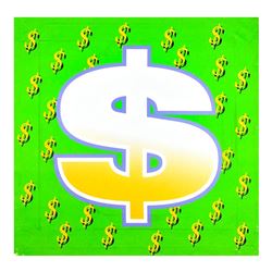 Steve Kaufman (1960-2010), "Dollar Sign (State 4)" Hand Signed and Numbered Limi