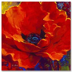 "Lady In Red" Limited Edition Giclee on Canvas by Simon Bull, Numbered and Signe