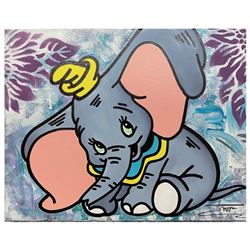 Jozza, "D. Collection 1128" Hand Signed Original Mixed Media on Canvas with COA.