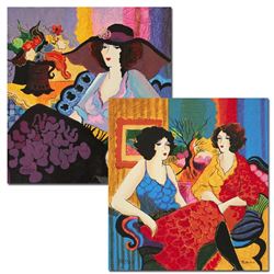 Patricia Govezensky, "Noa and Models Talking" Hand Signed Set of 2 Limited Editi